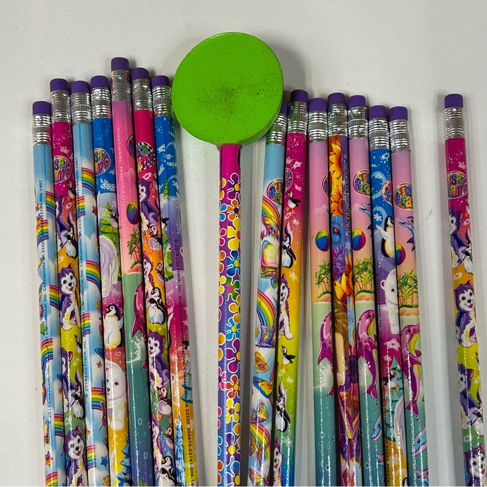 Vintage 2014 Lot Of 16 Assorted Lisa Frank Pencils Unused Penguins Dogs Flowers - Picture 5 of 5